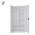 modern foldable metal two swing door storage filing shelf cupboard